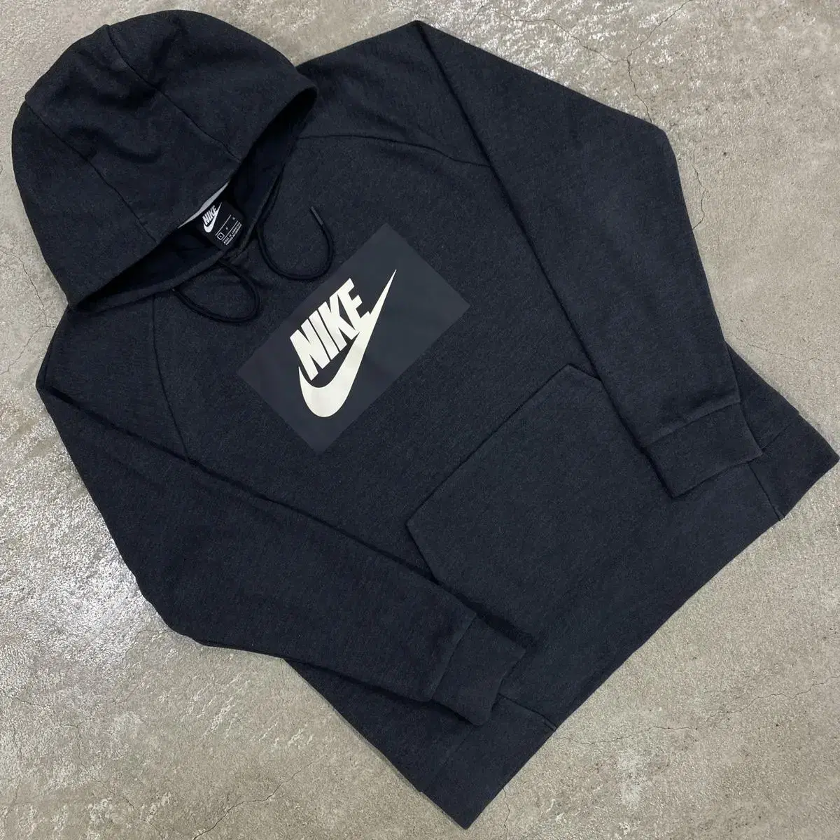 Nike Center Logo Charcoal Hoodie