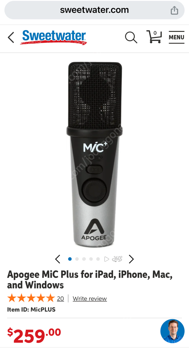 APOGEE USB MIC + 아포지 마이크 플러스 최저가