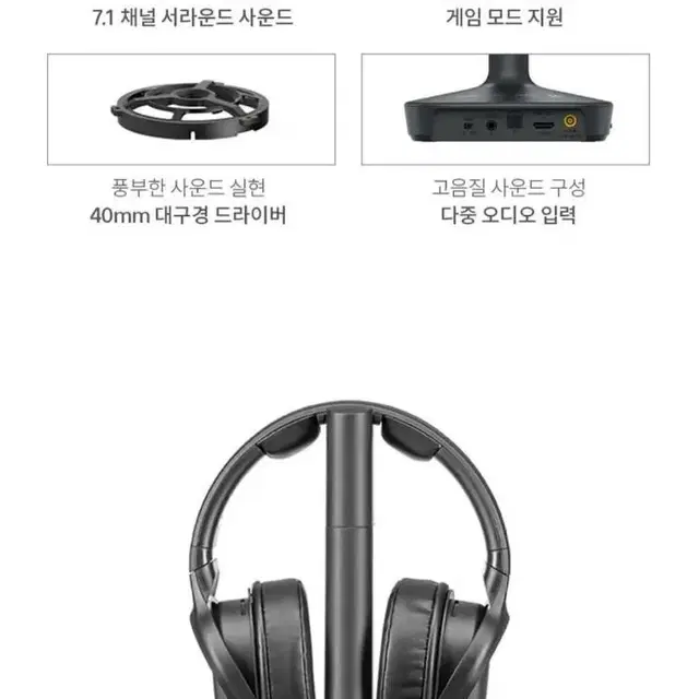 소니 WH-L600 SONY 홈오디오 게이밍  무선 헤드폰 플레이스테이션