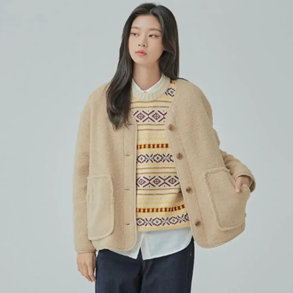 미쏘 mixxo 오버핏 후리스 자켓