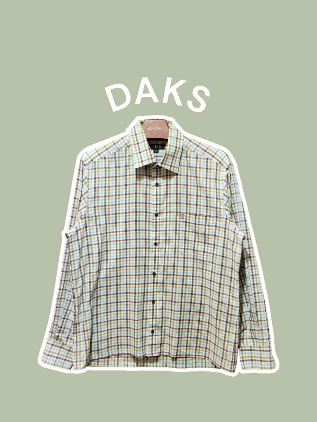 [100] DAKS 닥스 파스텔 체크셔츠