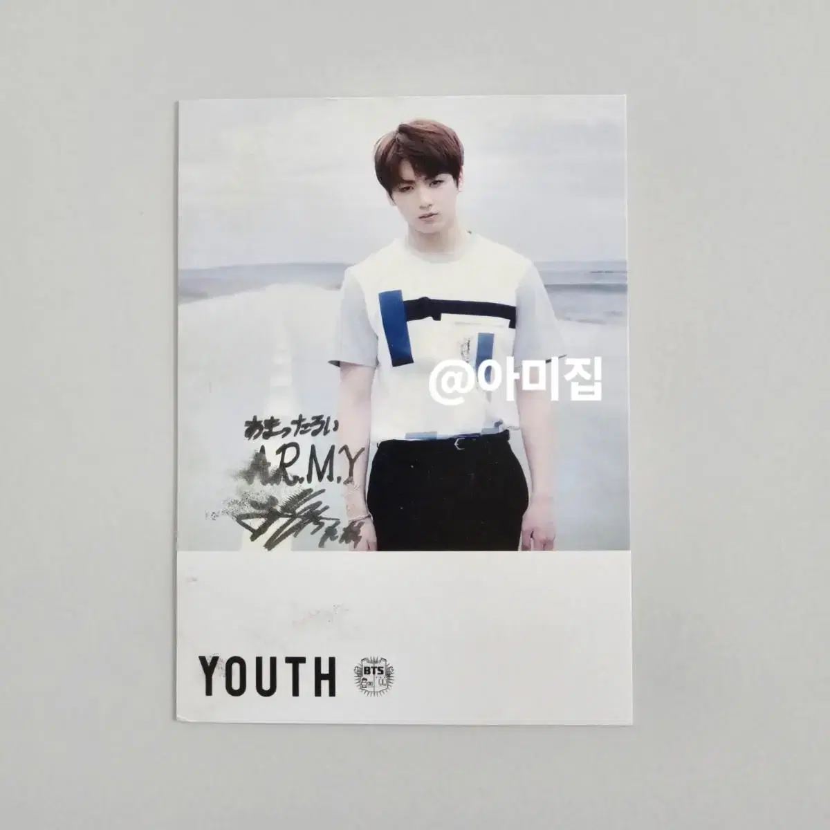 Rare) bangtan jungkook YOUTH Japanese release event sign postcard