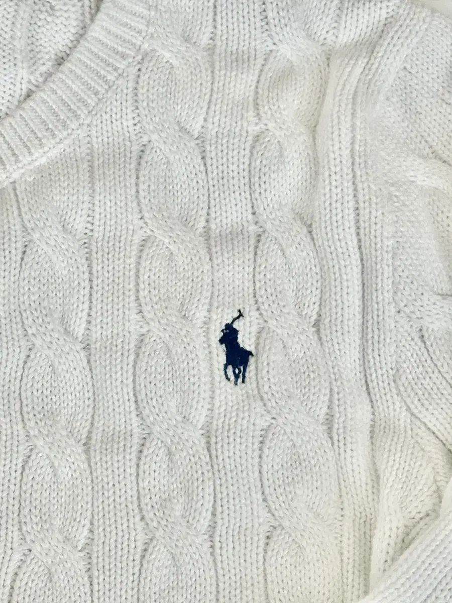 Polo Ralph Lauren Cable Knit Cotton Crewneck Cardigan