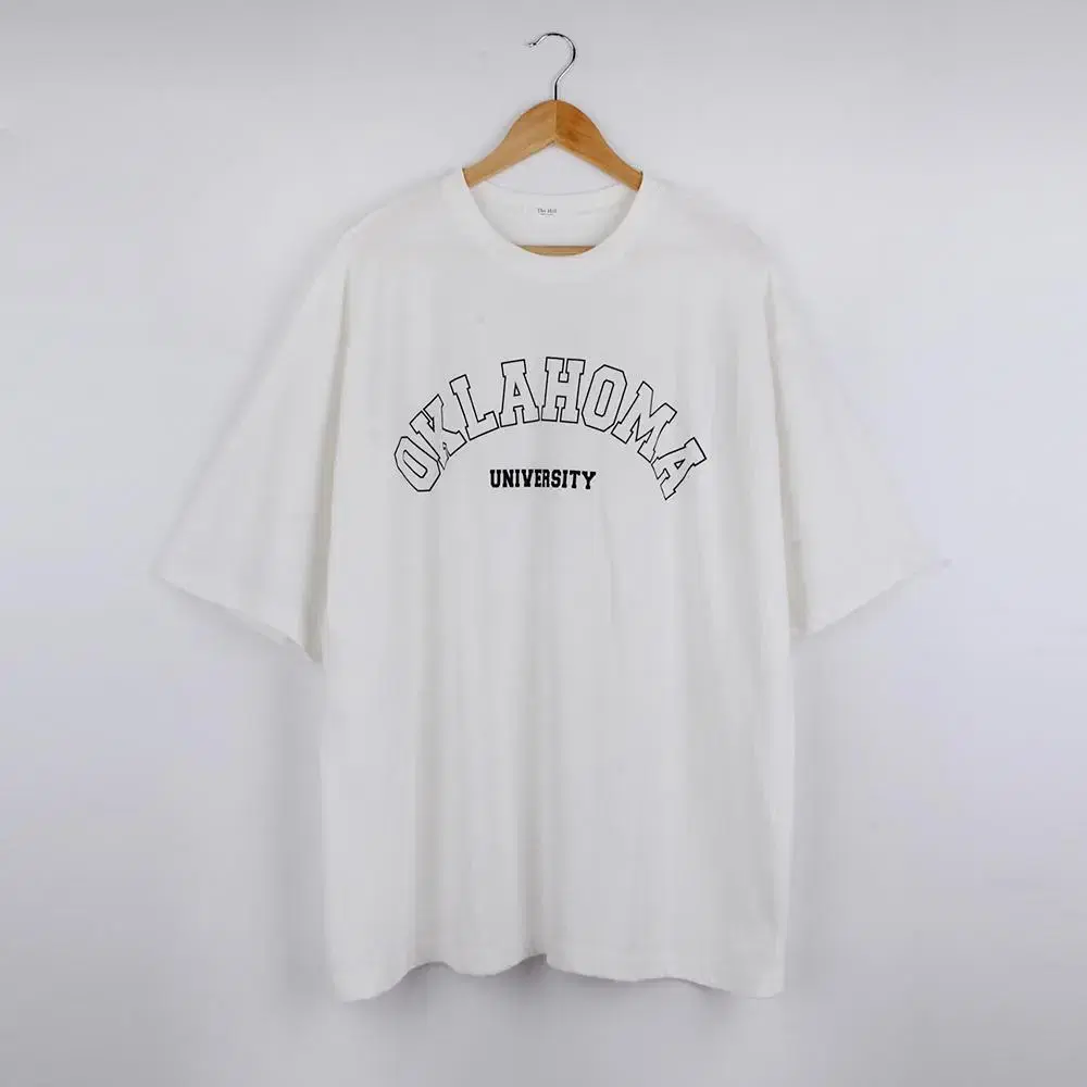 English lettering printed overfit t-shirt