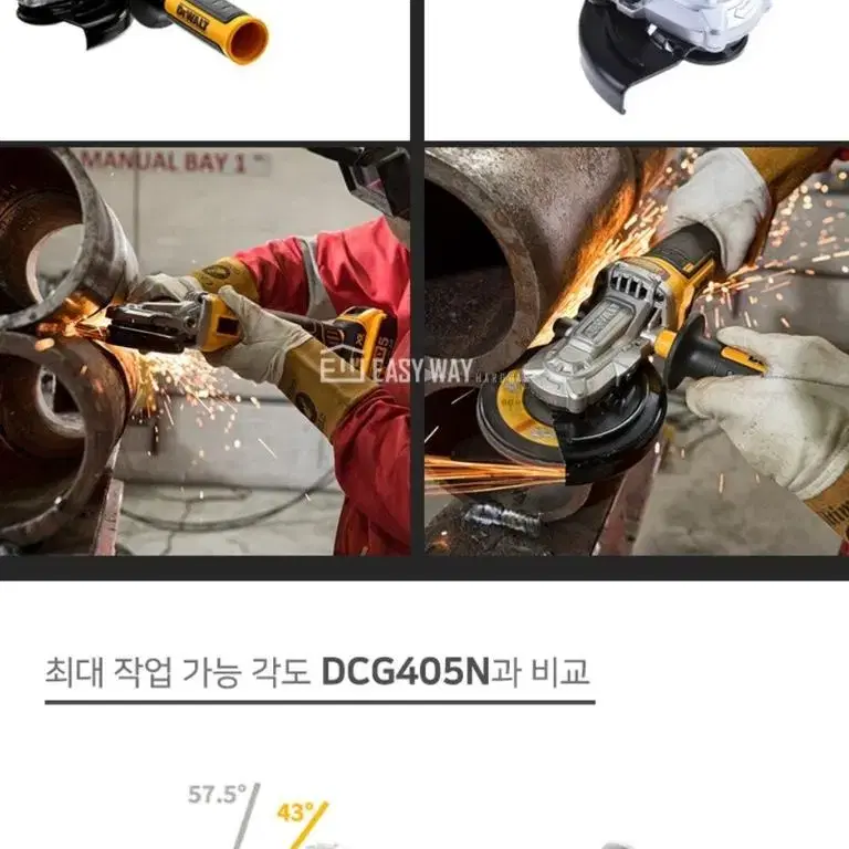 디월트 충전그라인더 DCG405FN 새제품 팝니다.