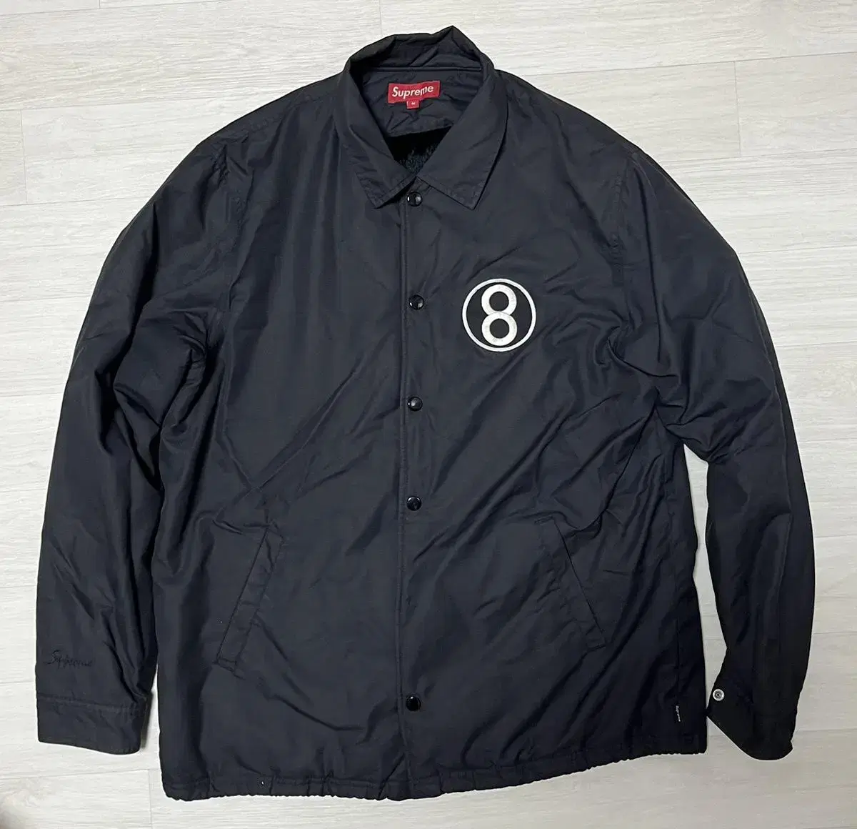 12AW Supreme 8-Ball Coach Jacket Black M