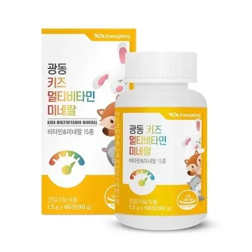 광동 키즈 멀티비타민미네랄 1.5g x 60정