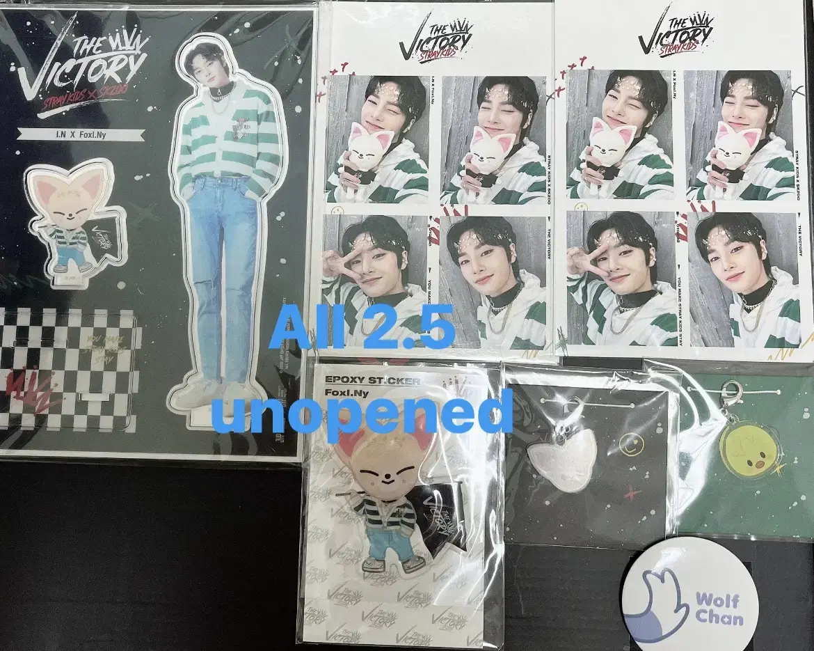 Straykids skz i.n acrylic stand Necut sticker keyring Charm Photocard