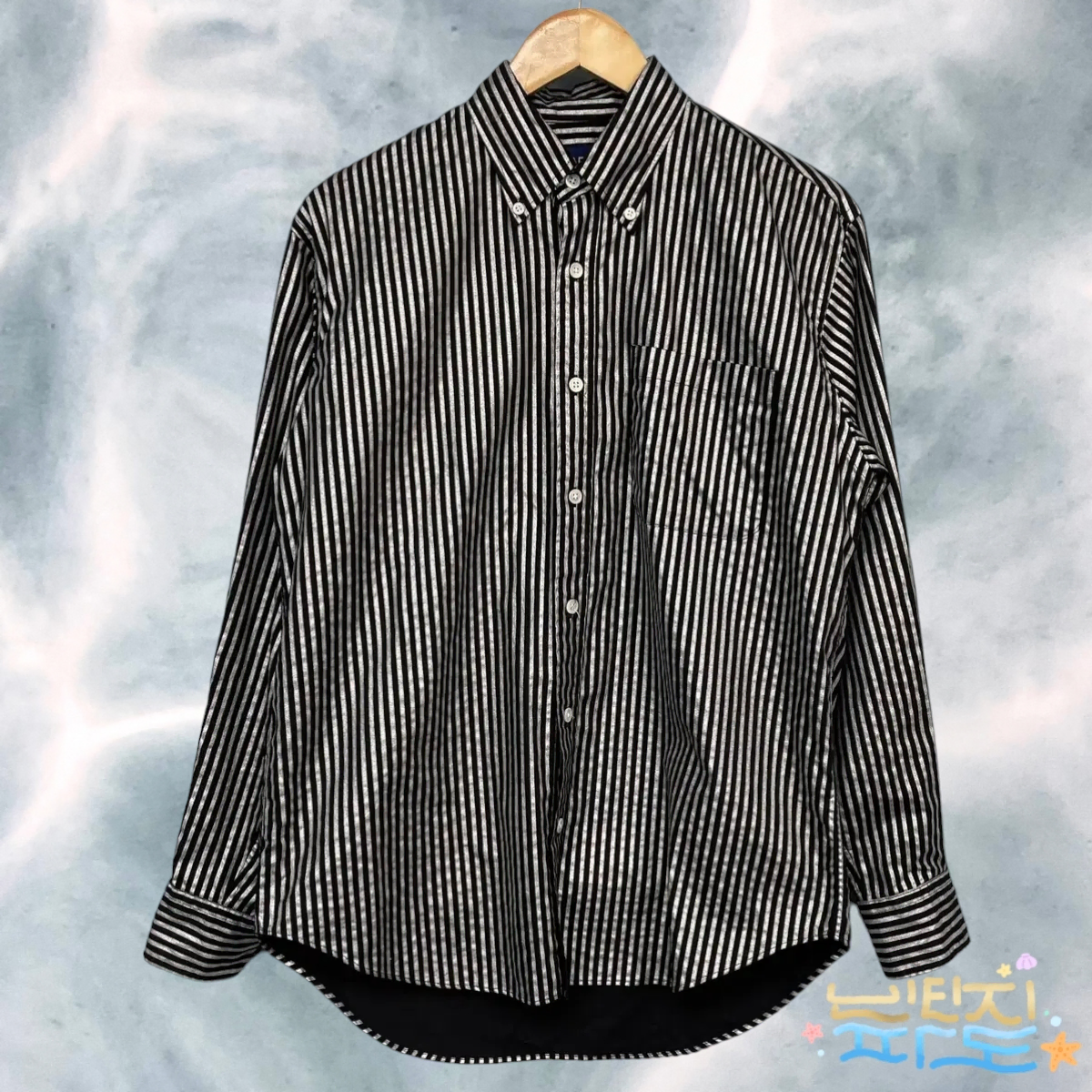 [M] BEAMS Metallic Stripe Shirt