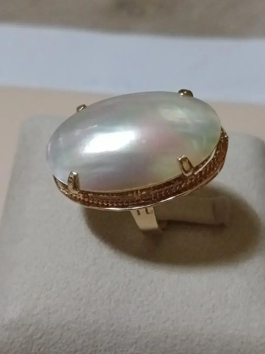 14k mabe pearl ring