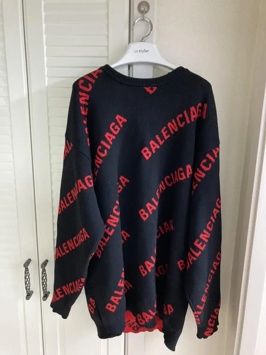 [XXL]Balenciaga Knitted multilogo overcoat