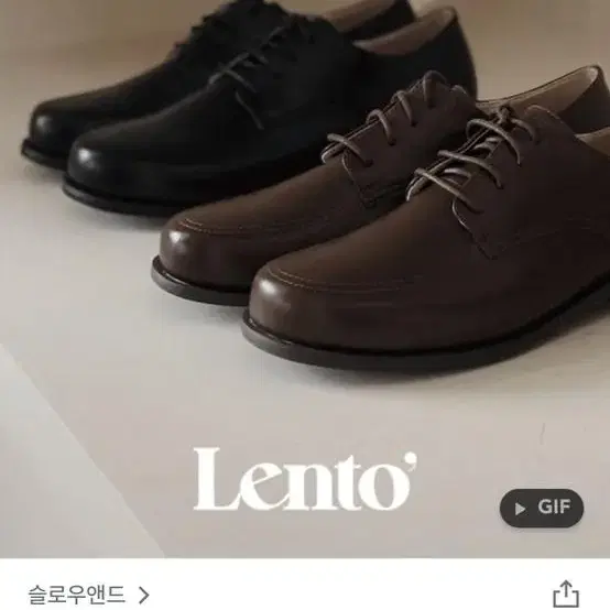 슬로우앤드 LENTO Classic Derby Shoes 더비슈즈 블랙