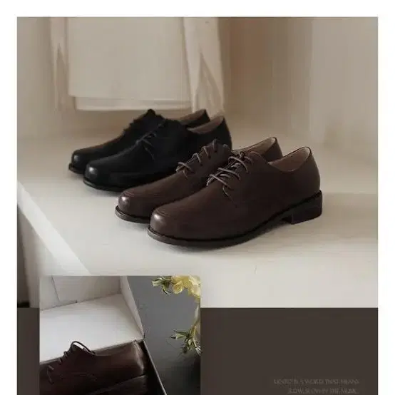 슬로우앤드 LENTO Classic Derby Shoes 더비슈즈 블랙