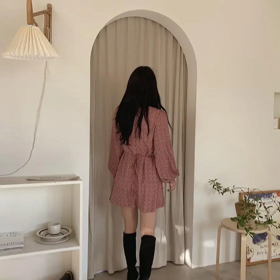 빛다 스몰플라워 원피스 dress 레드