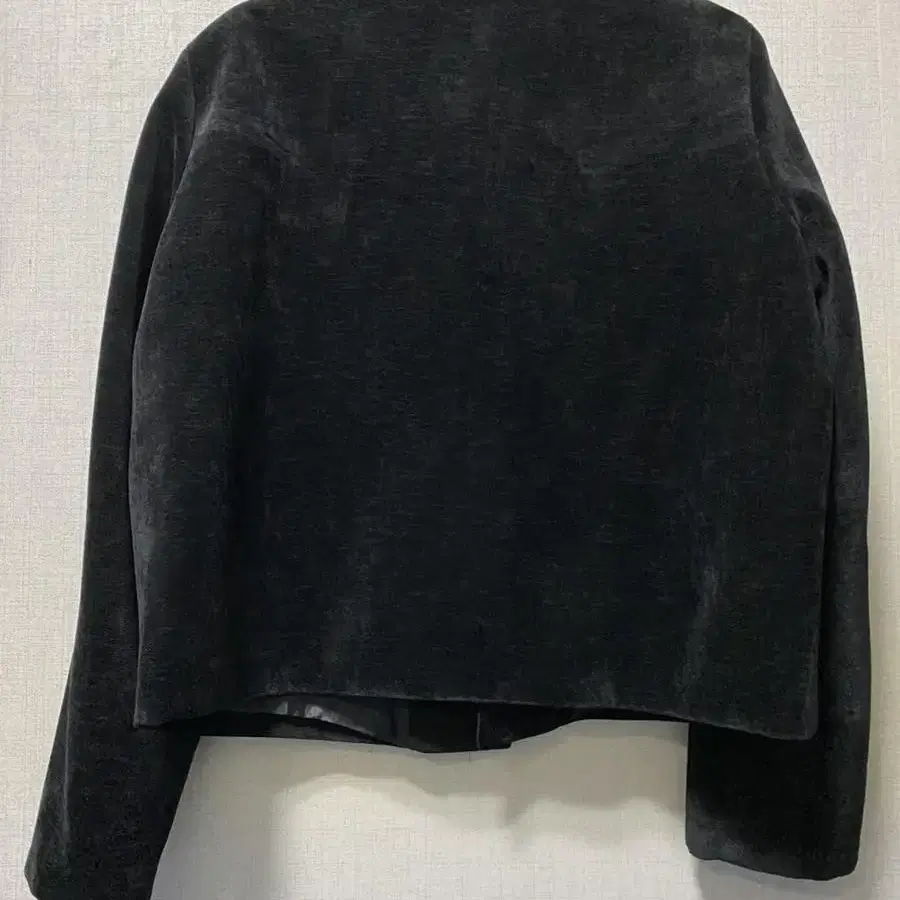 wisi round neck velvet crop blaze jacket