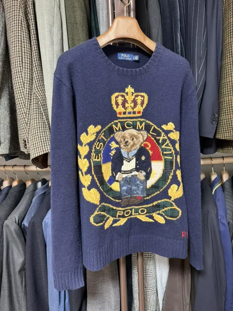 Polo Ralph Lauren / Crested bearknit / navy / L