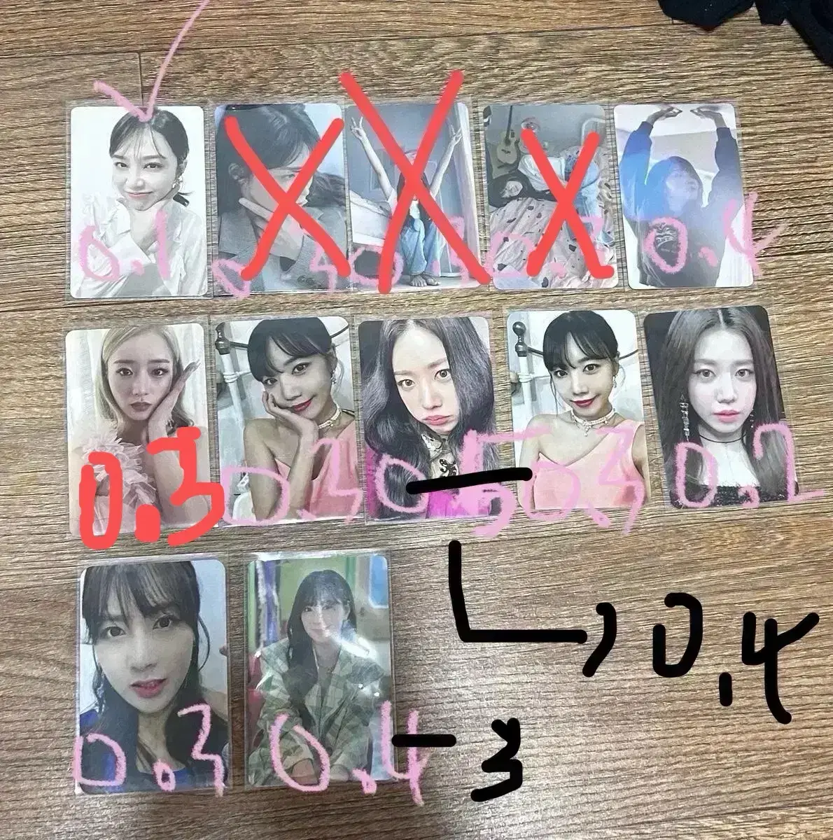 apink photocard sell (park chorong yoon bomi jung eunji son naeun kim namjoo oh hayoung)