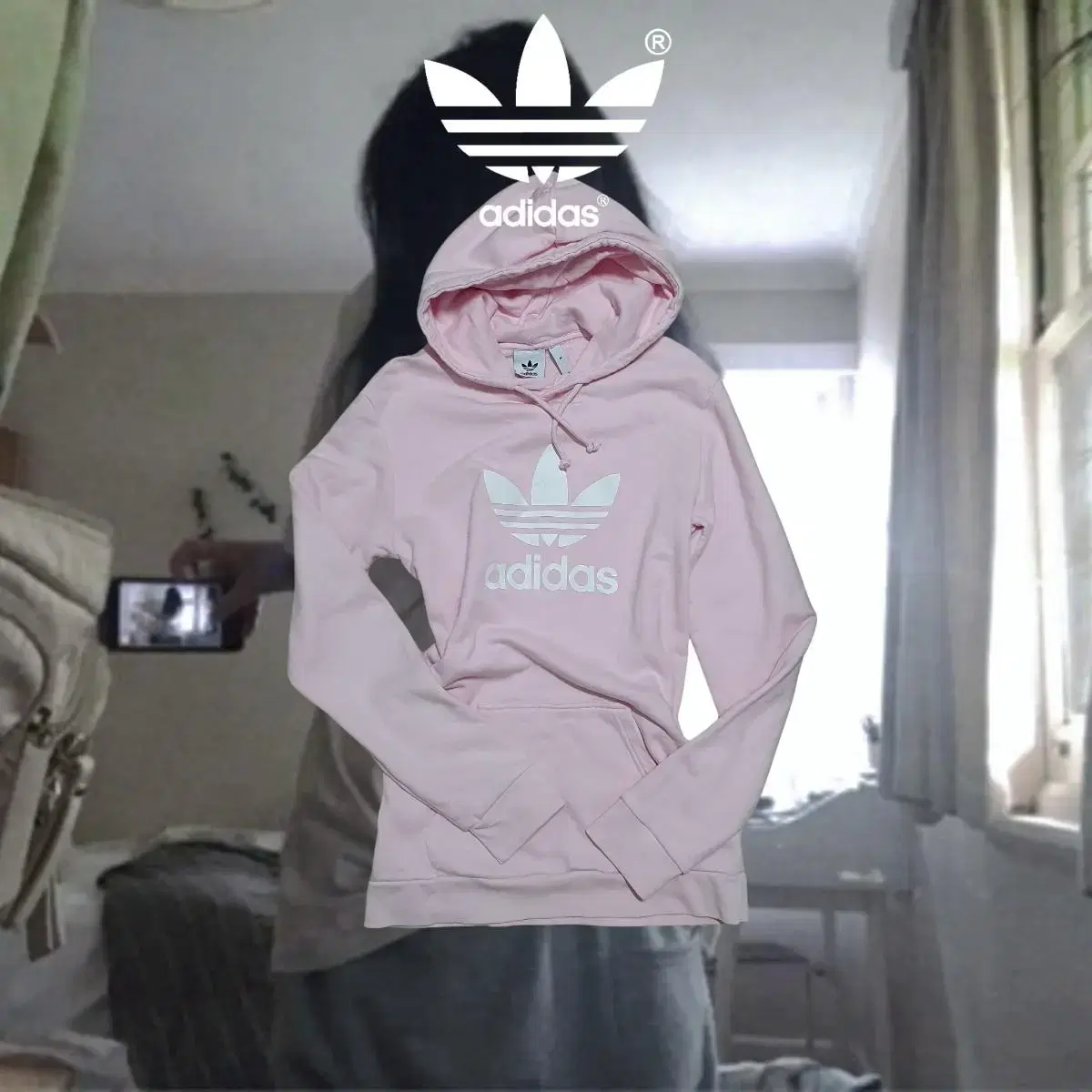 ADIDAS 2000s babypink hoodie top