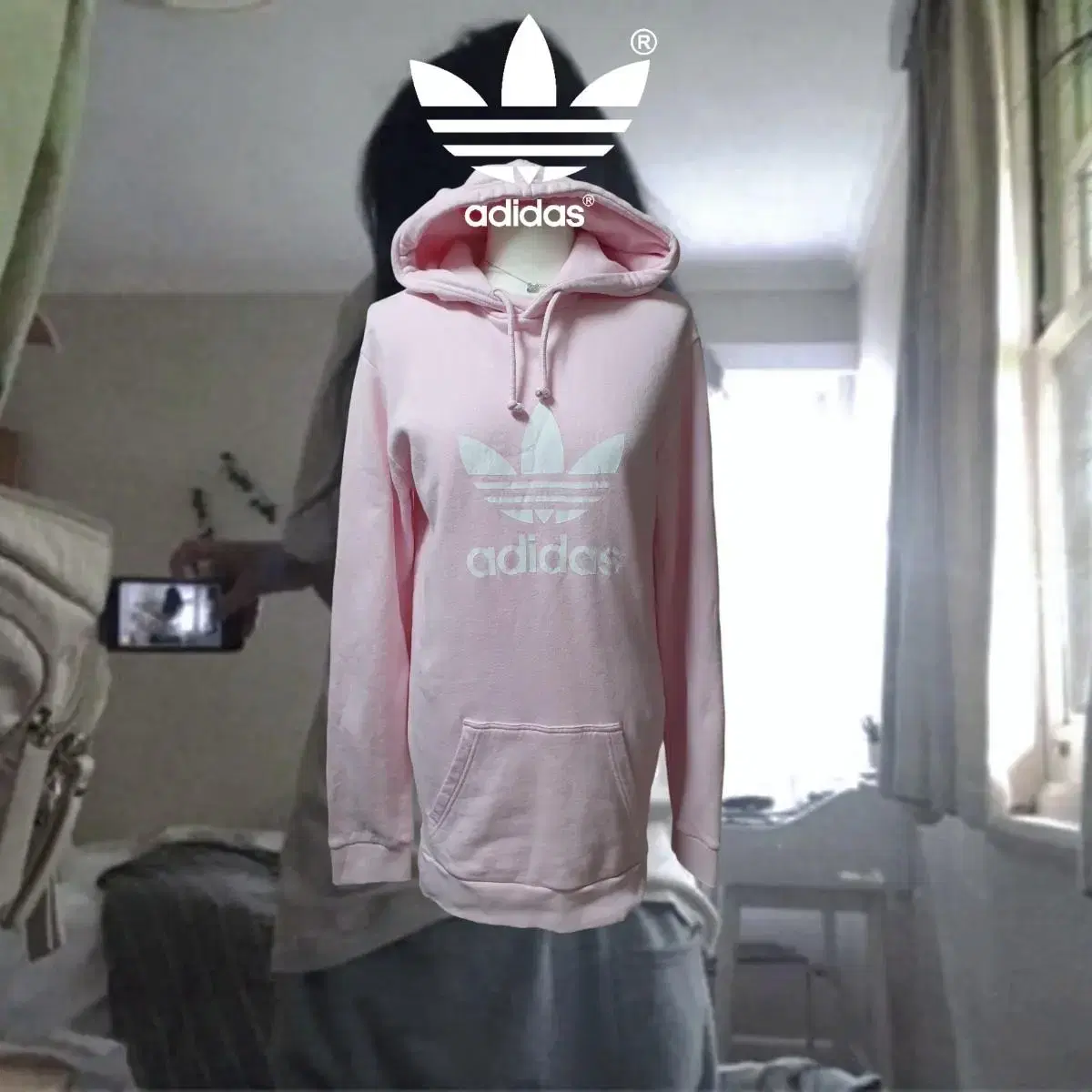 ADIDAS 2000s babypink hoodie top