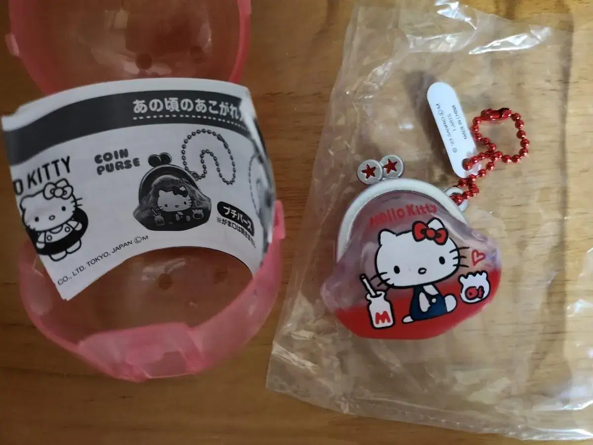 Hello Kitty 50th Anniversary Gacha Coin Purse Keyring / Hello Kitty Nostalgic