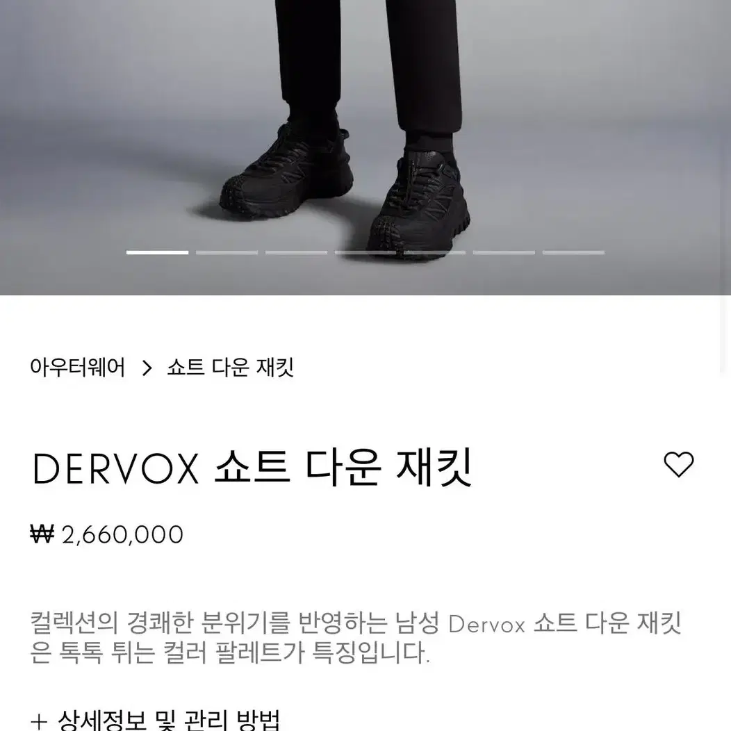 몽클레어 Dervox 다운재킷 2사이즈 (95-100)