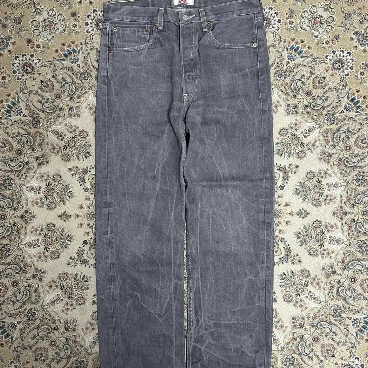 Levis 501 Charcoal Jeans