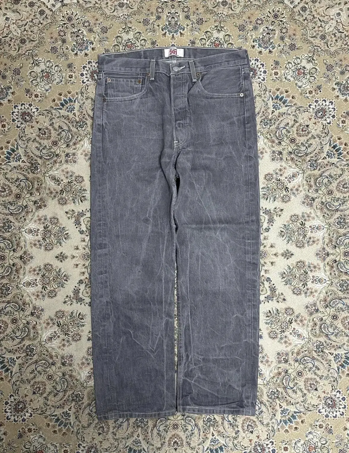 Levis 501 Charcoal Jeans