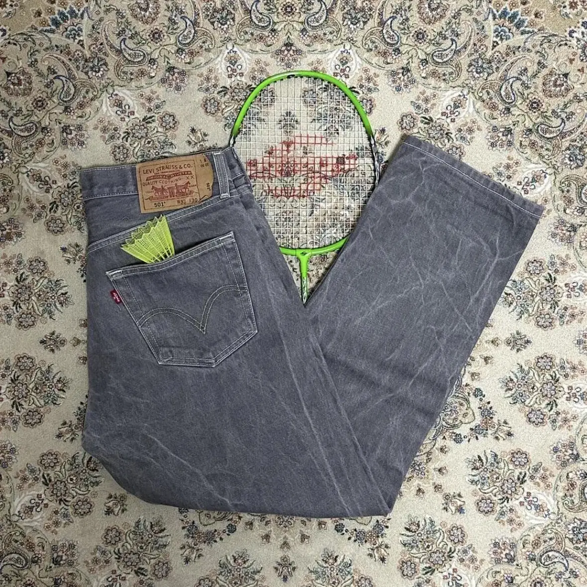 Levis 501 Charcoal Jeans