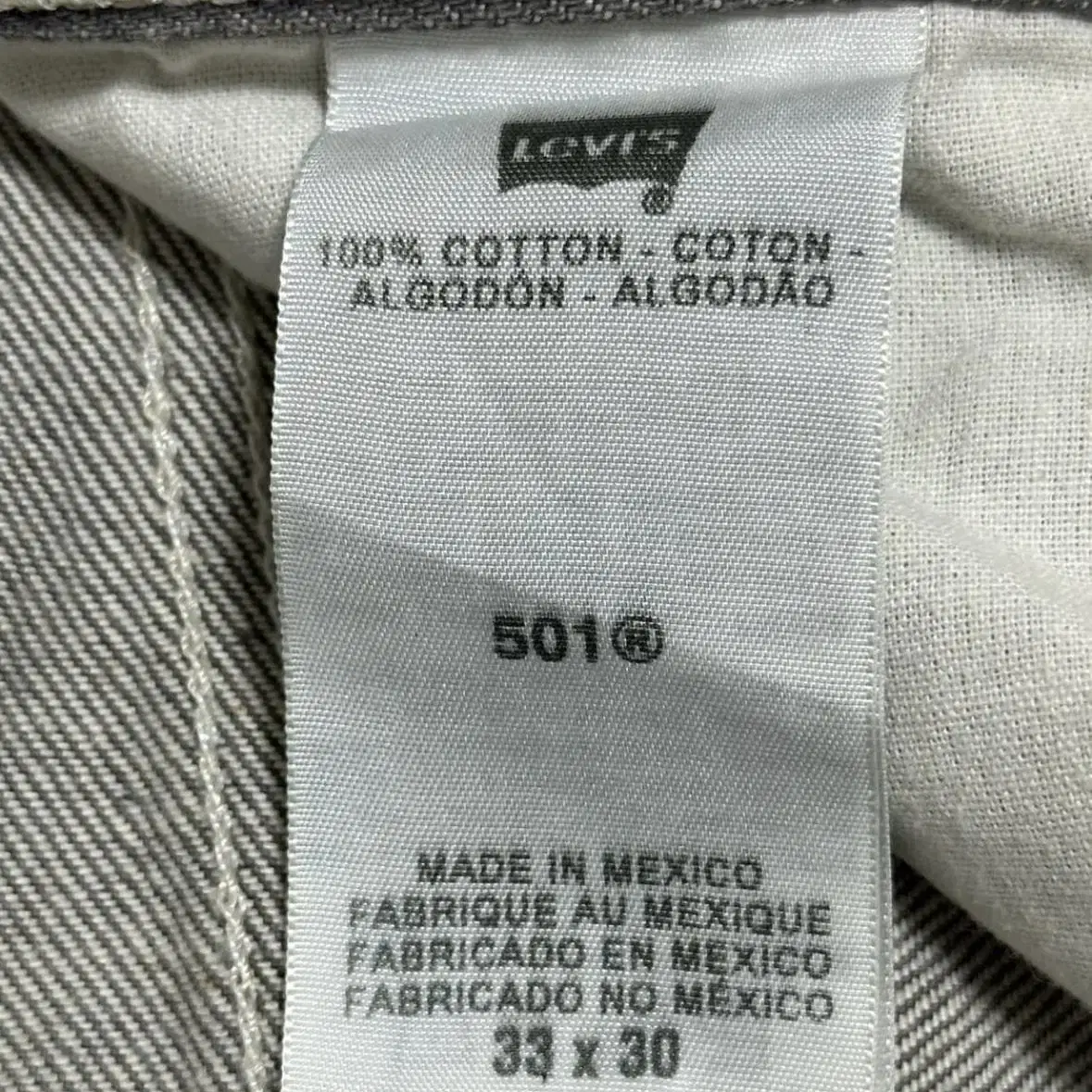 Levis 501 Charcoal Jeans