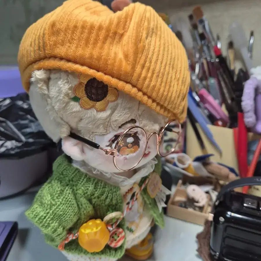 무속성 인형 20cm 해바라기 할로윈 호박 옷장 무속성인형옷장