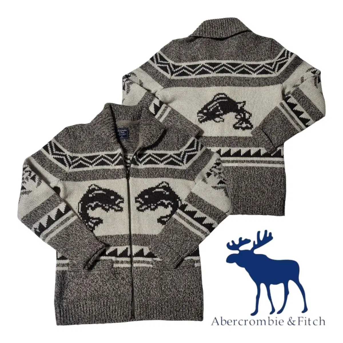 (M) Abercrombie & Fitch CowichanCowichan KnitUpholstered Nordic KnitUpholstered Cowichan Knit CowichansSweater