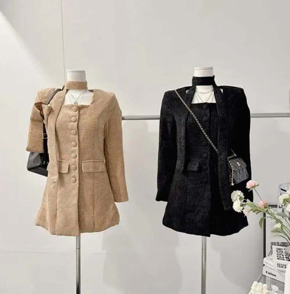 Tweed Tie Jacket Mini ONEPIECE