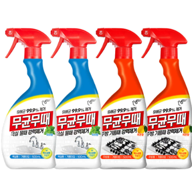 무료배송-피죤 무균무때 청소세제 500ml 4개