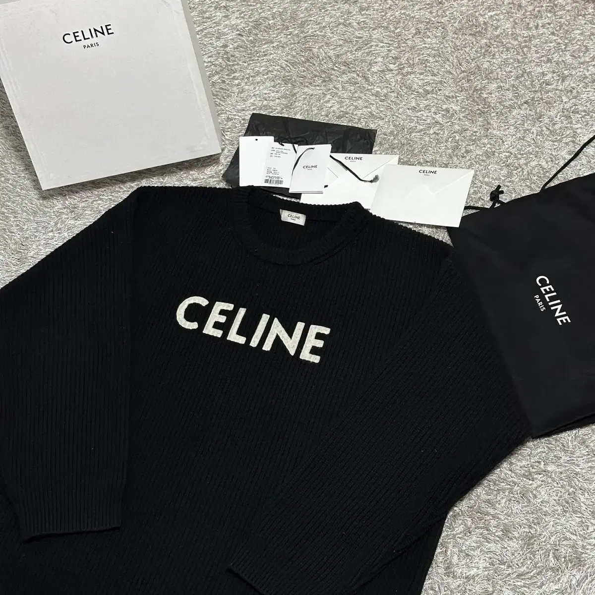 [RIO] Seline Ribbed Wool Logo Knit