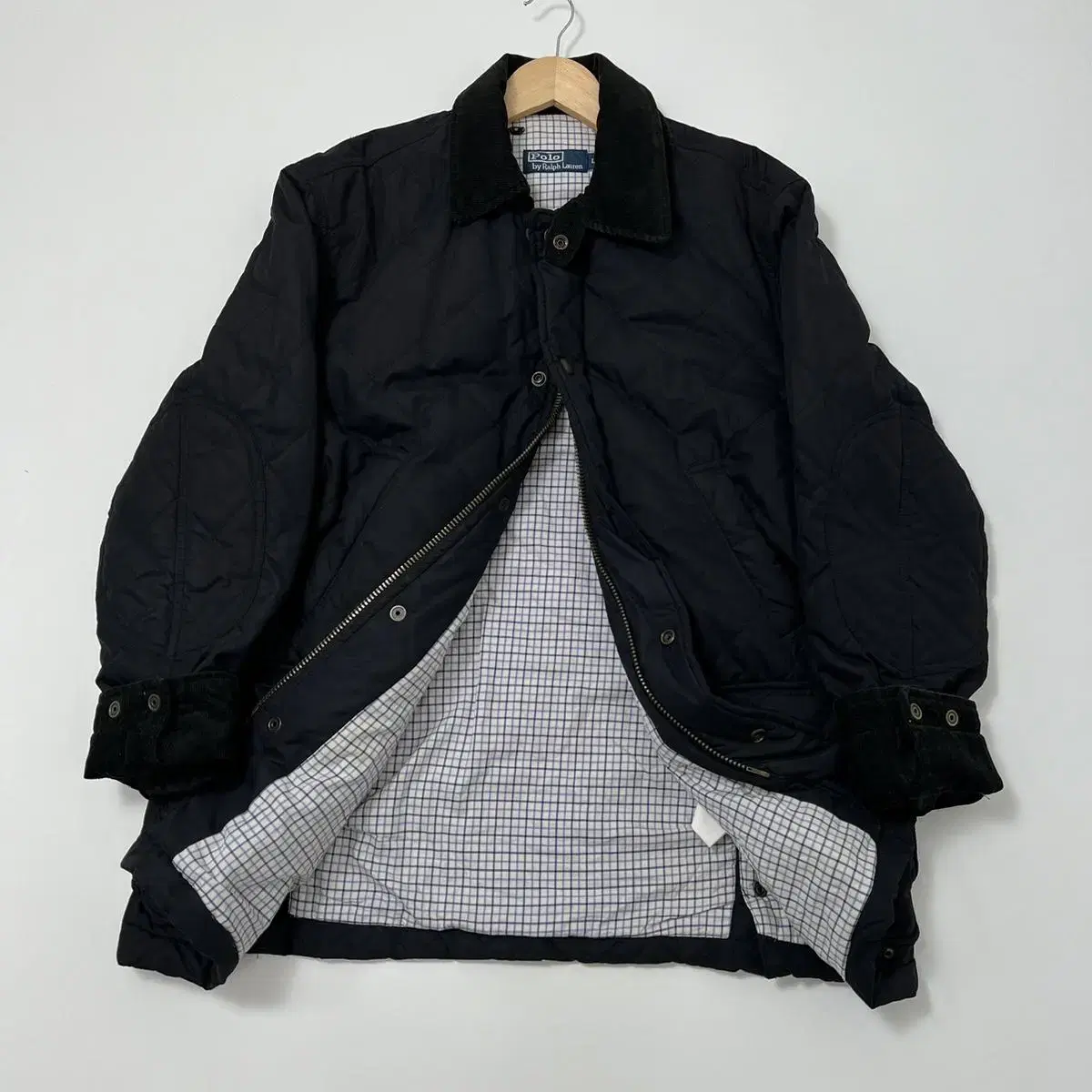 (Free shipping) Polo Ralph Lauren Corduroy kara Two-way Quilted Jacket