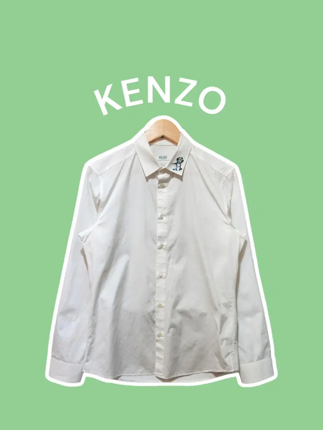 [40] KENZO Kenzo kara embroidered slim fit public shirt