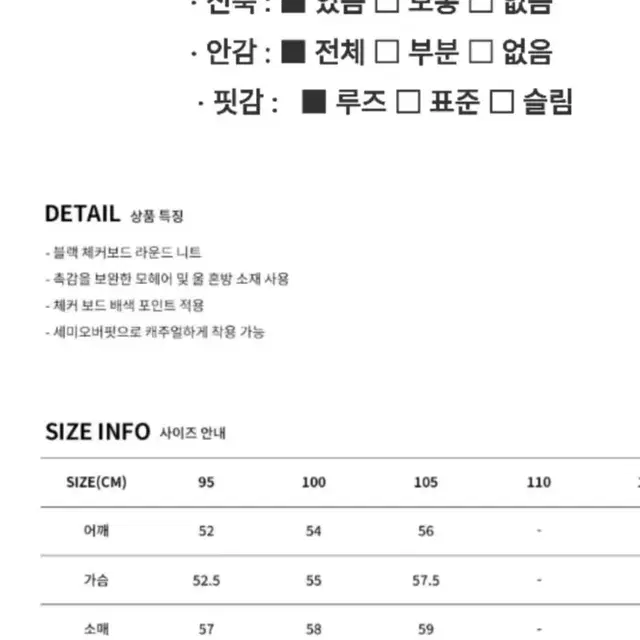 (새제품) 정가21만 백화점 가넷옴므 오버사이즈  체커보드 니트