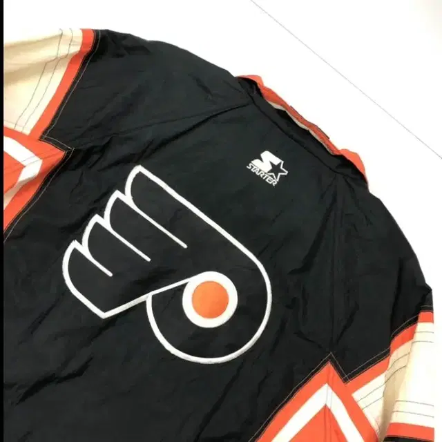 스타터 NHL FLYERS 오렌지 블랙 바람막이 L