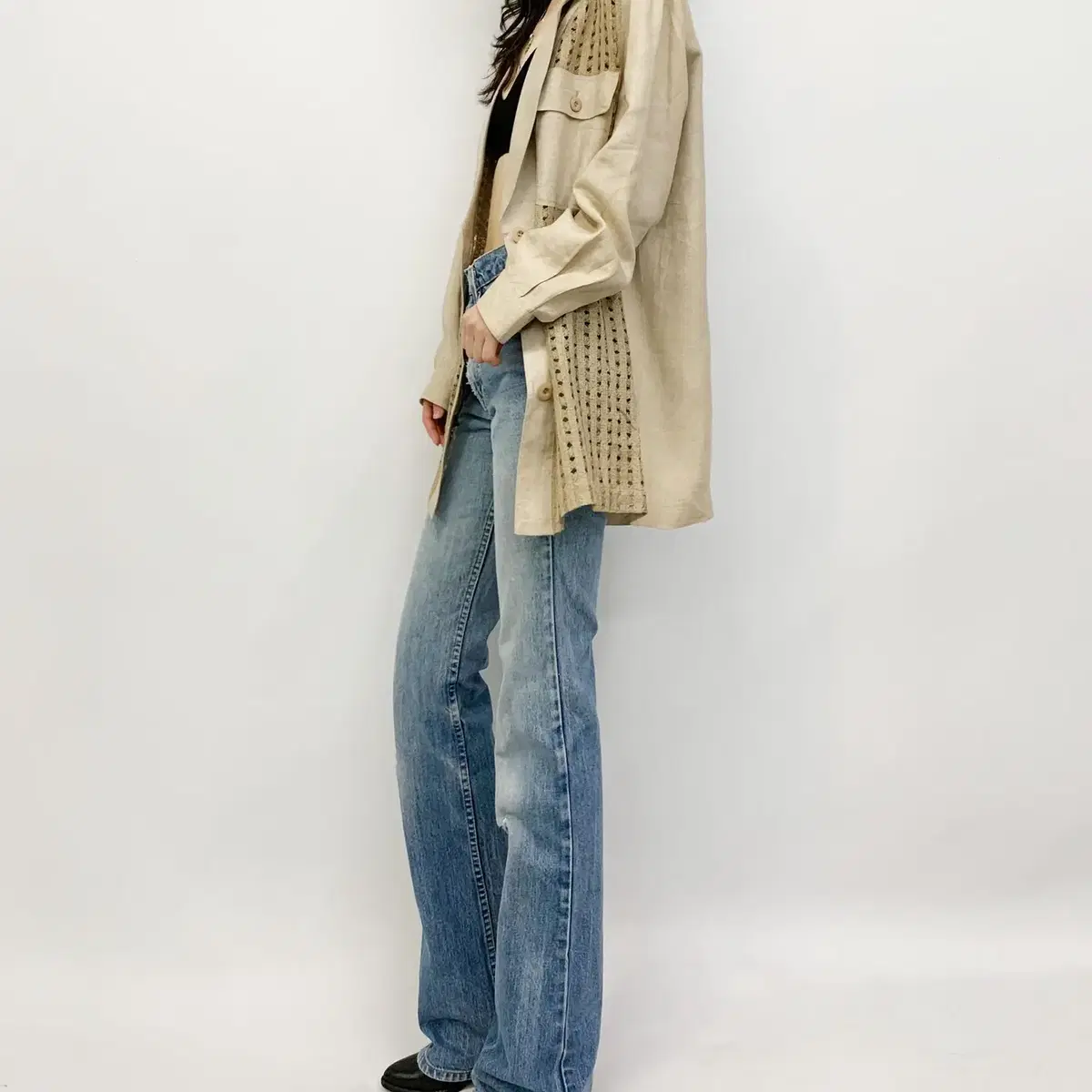 90's EMAIRY BOUTIQUE 리넨 자켓