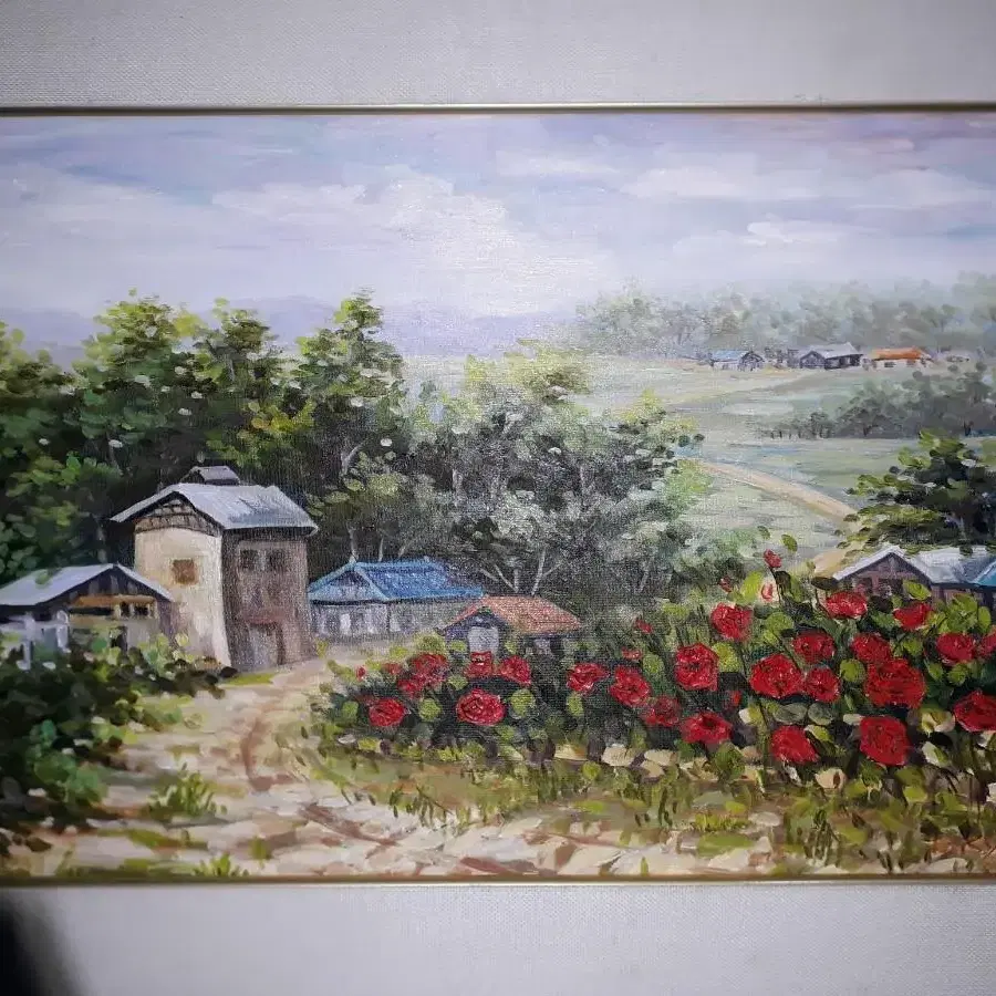 2002년 정경희작가님 천안명덕리 풍경유화