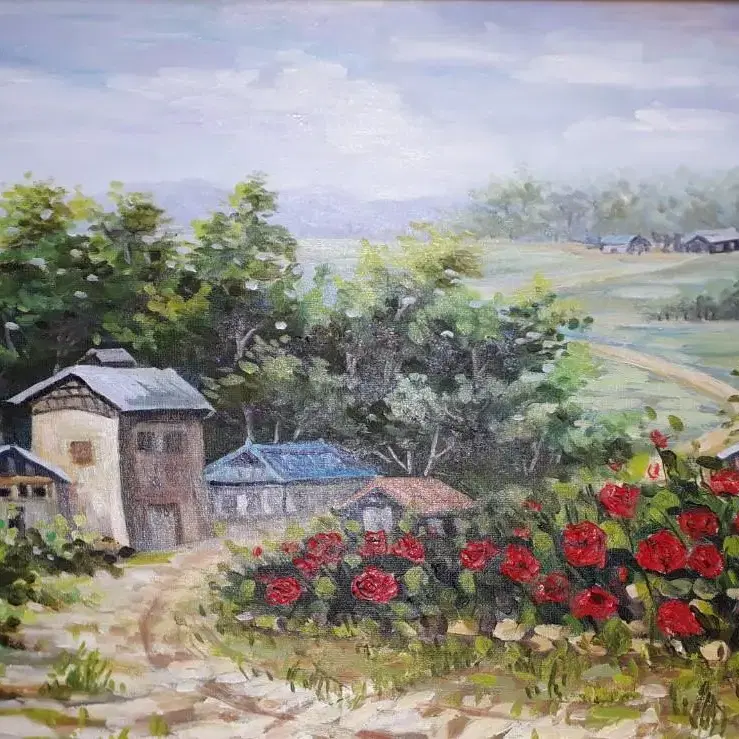 2002년 정경희작가님 천안명덕리 풍경유화