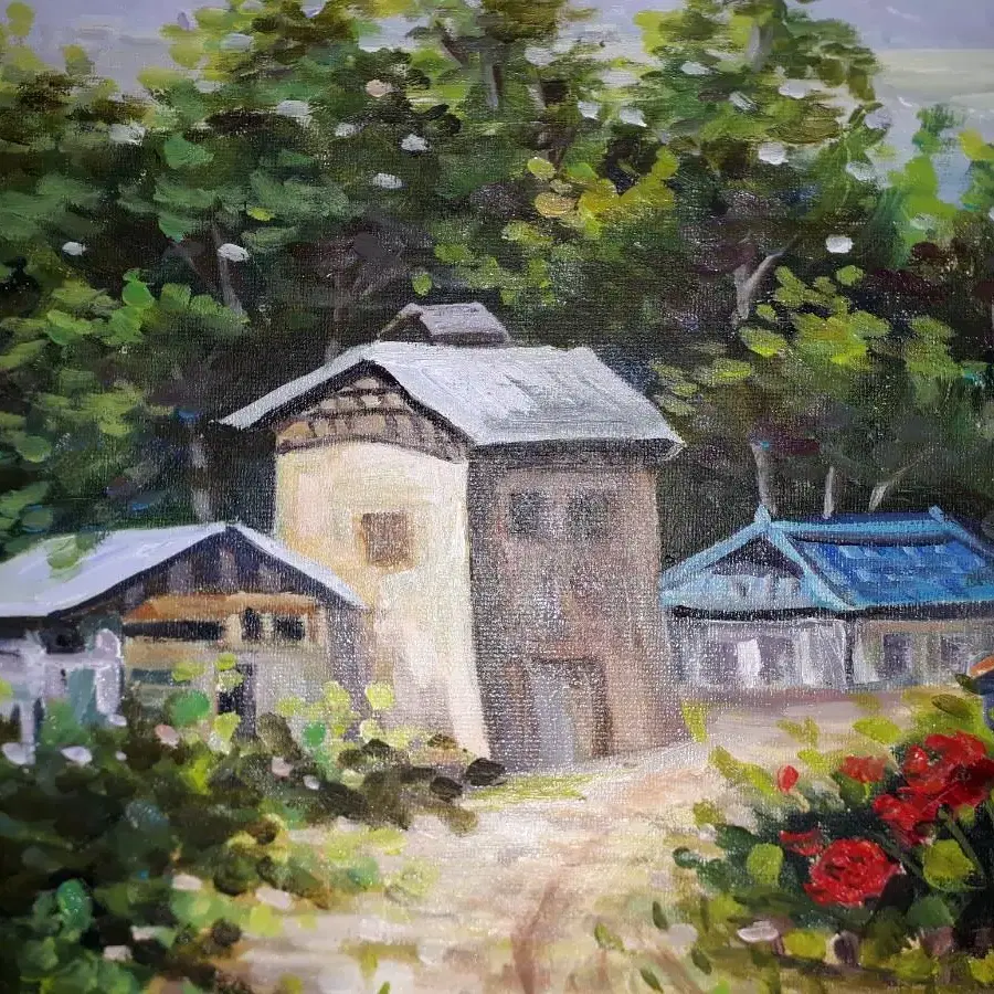 2002년 정경희작가님 천안명덕리 풍경유화