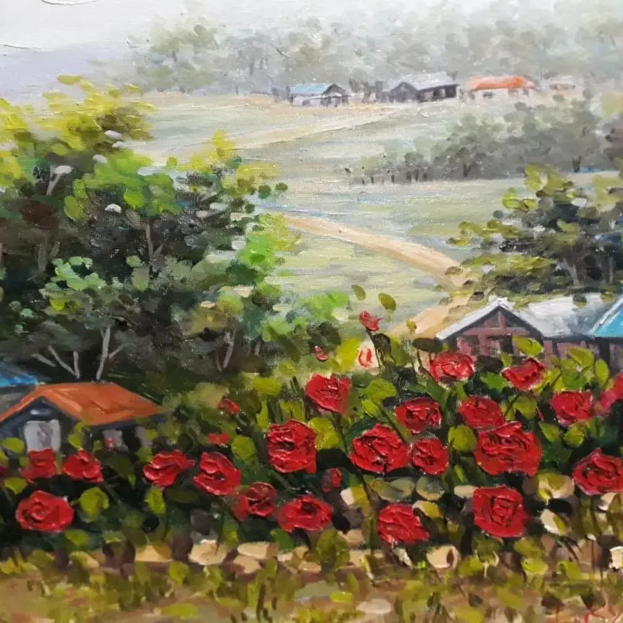 2002년 정경희작가님 천안명덕리 풍경유화