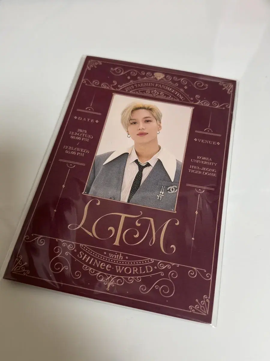 SHINee taemin LTM Christmas fanmeeting Admission Goods Message Card