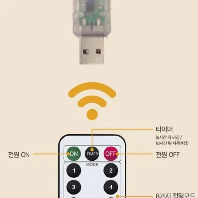 루아즈 와이어 줄전구 리모컨 2개