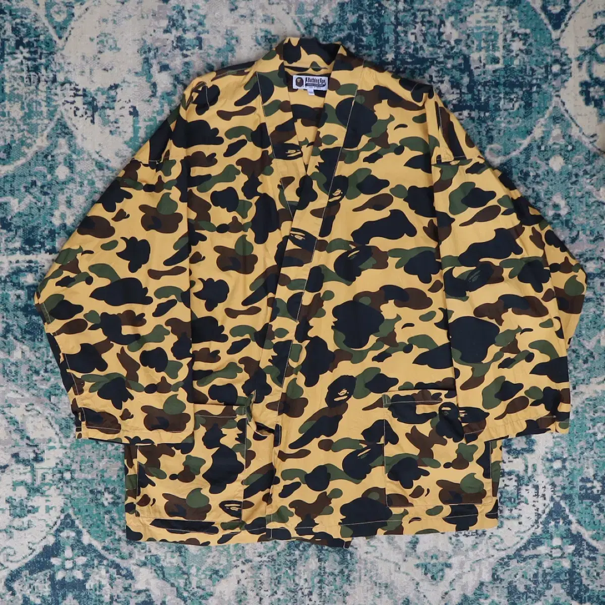 BAPE 베이프 1ST 카모 황계 기모노 셔츠 2XL