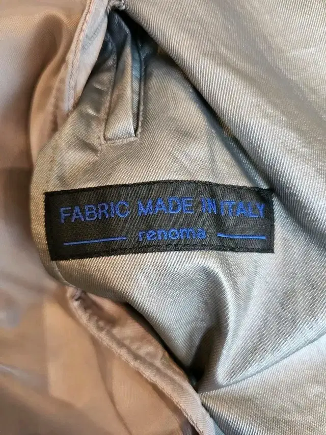 renoma fabric made in italy 유광 실버 트랜치코트