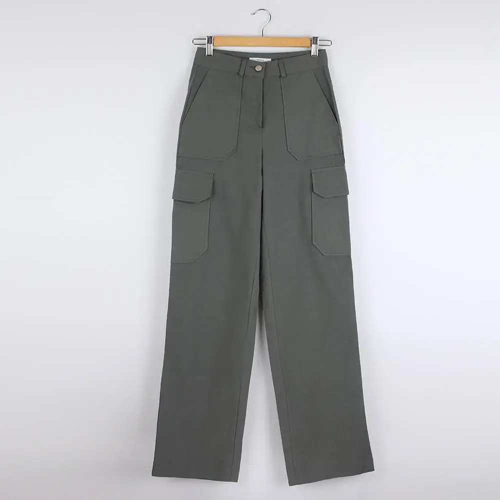 Cotton Straight Fit Cargo Cotton Trousers with Pockets