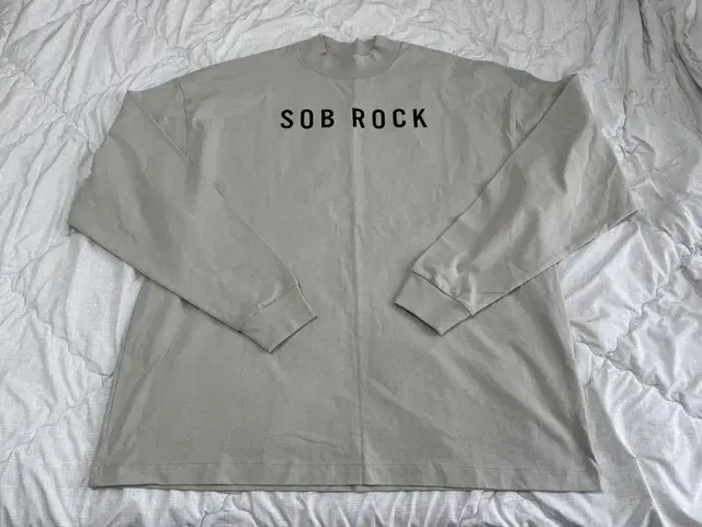 피어오브갓 존 메이어 머천다이즈 Sob Rock 롱슬리브 티셔츠 시멘트