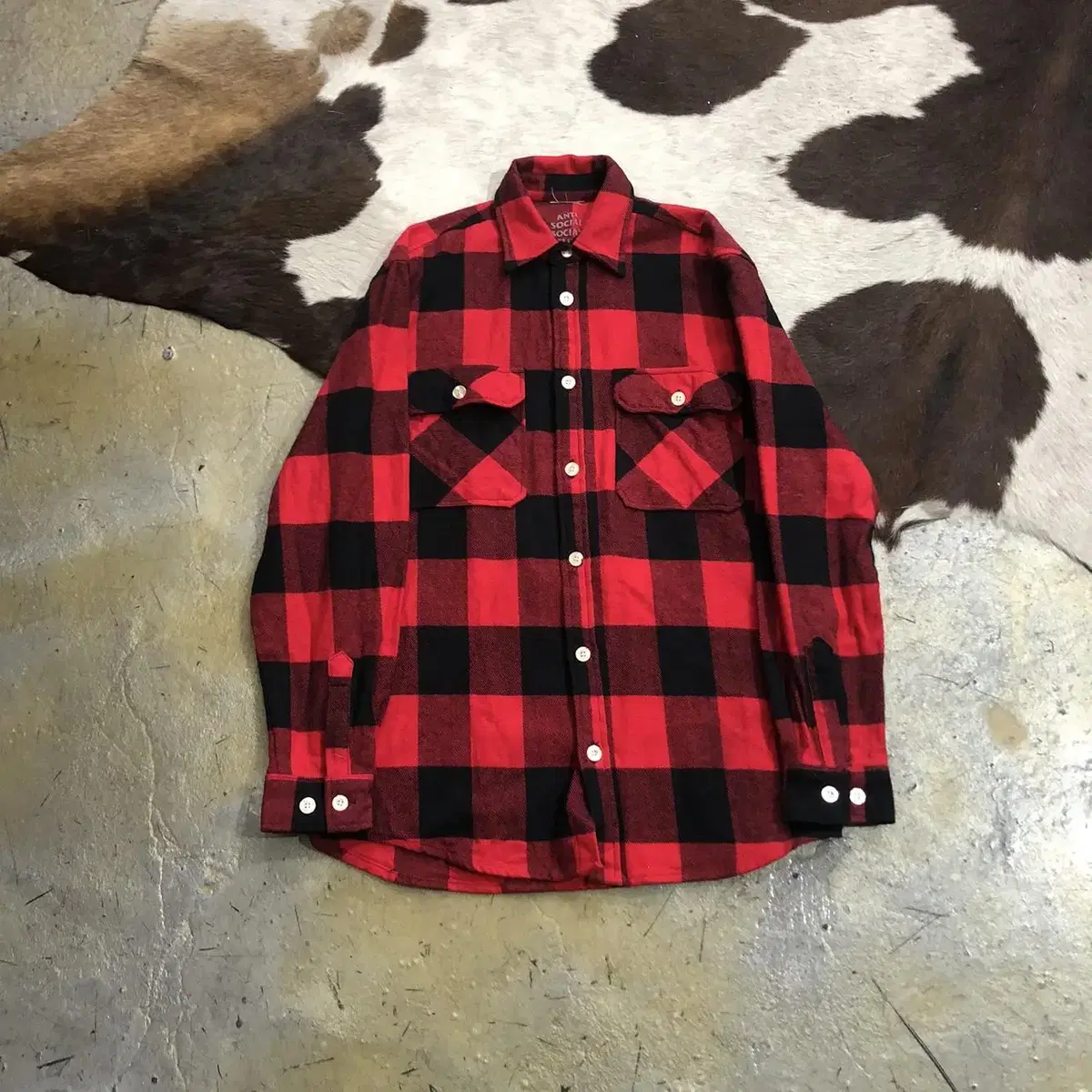 S Antisocial Club Flannel Shirt/A3995